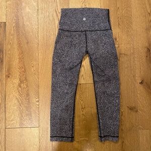 lululemon athletica Black and Gray Leggings 3/4
